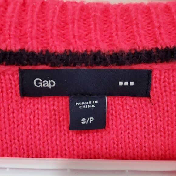 Gap small pink and black striped sweater - Picture 4 of 5